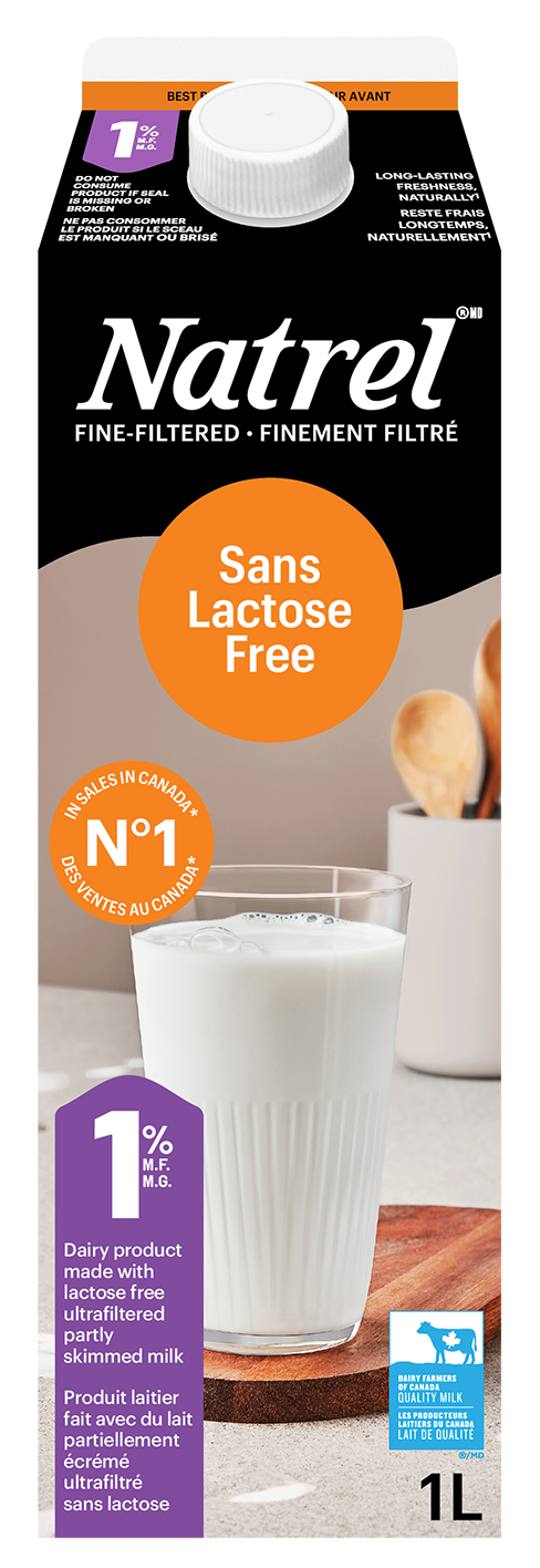 1L NATREL LACTOSE FREE MILK 1% | Agropur Solutions